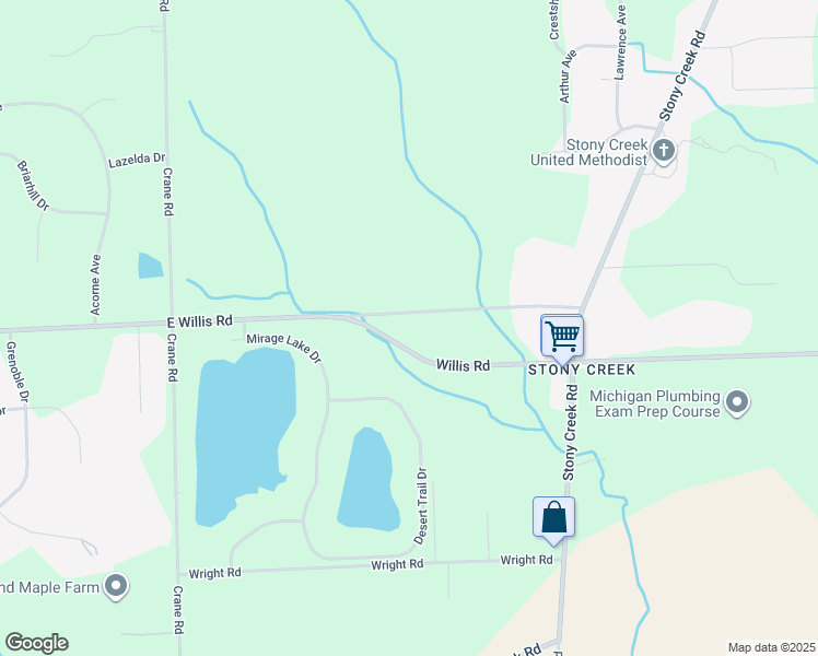 map of restaurants, bars, coffee shops, grocery stores, and more near 4970 Bolla Road in Ypsilanti