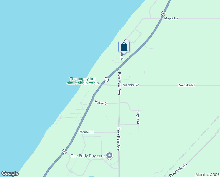 map of restaurants, bars, coffee shops, grocery stores, and more near 2369 Michigan 63 in Benton Harbor