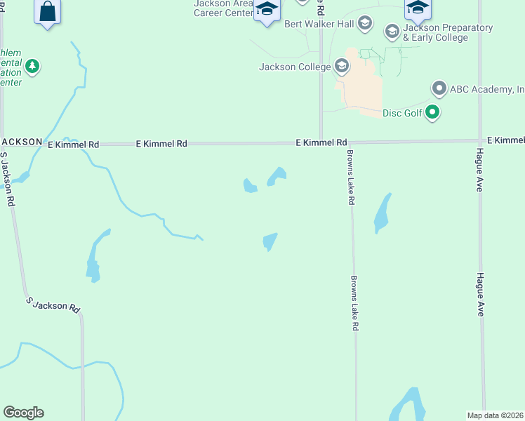 map of restaurants, bars, coffee shops, grocery stores, and more near 1923 East Kimmel Road in Jackson