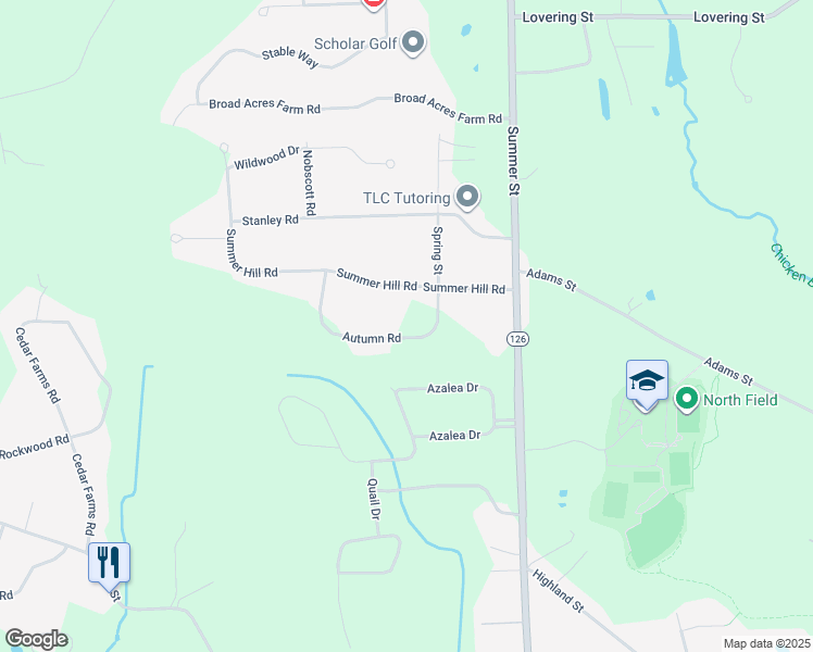 map of restaurants, bars, coffee shops, grocery stores, and more near 6 Autumn Road in Medway