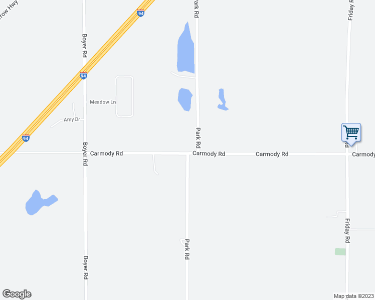 map of restaurants, bars, coffee shops, grocery stores, and more near 5691 Carmody Road in Coloma