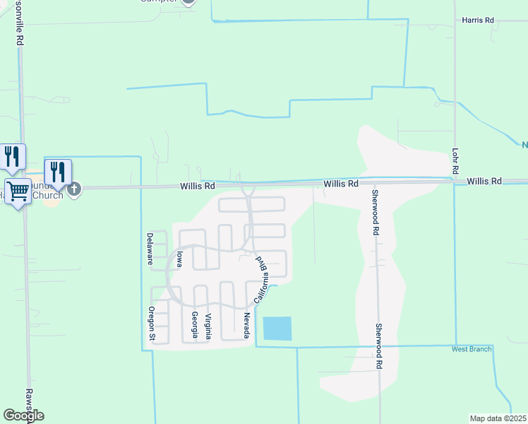 map of restaurants, bars, coffee shops, grocery stores, and more near 2-62 East Arizona in Belleville