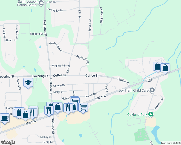 map of restaurants, bars, coffee shops, grocery stores, and more near 23 Coffee Street in Medway