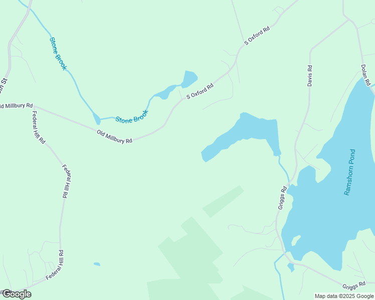 map of restaurants, bars, coffee shops, grocery stores, and more near 89 South Oxford Road in Millbury