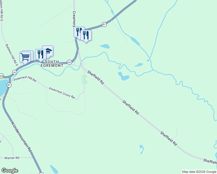 map of restaurants, bars, coffee shops, grocery stores, and more near 1106-1176 Sheffield Egremont Road in Egremont