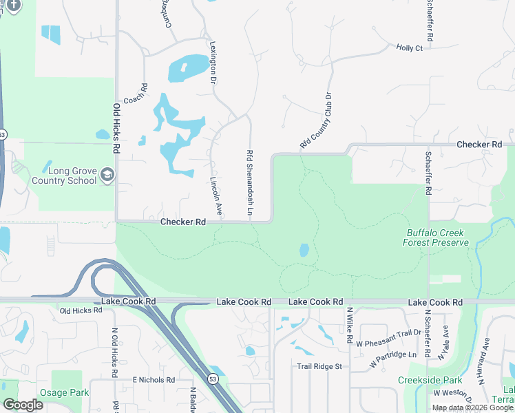 map of restaurants, bars, coffee shops, grocery stores, and more near 19255 West Checker Road in Lake Zurich