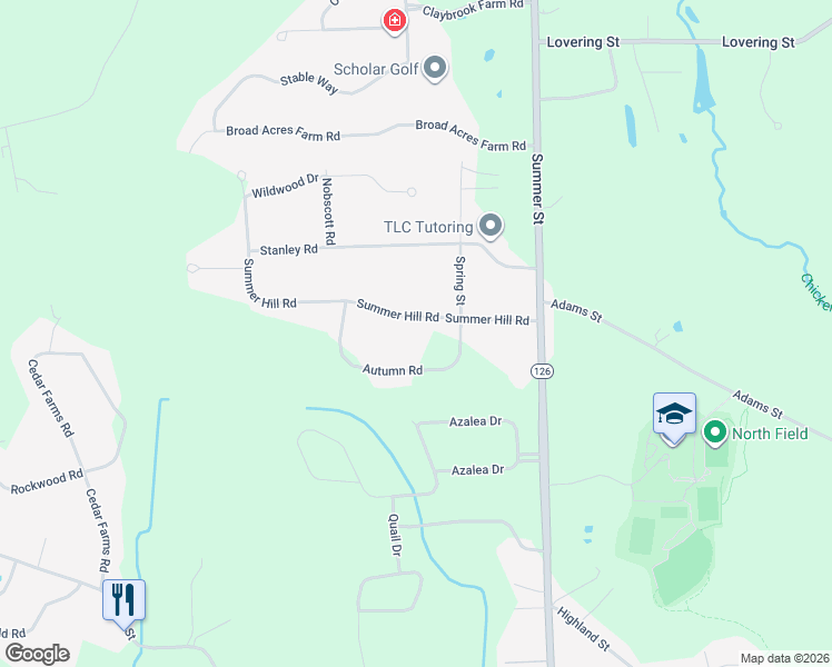 map of restaurants, bars, coffee shops, grocery stores, and more near 6 Autumn Road in Medway
