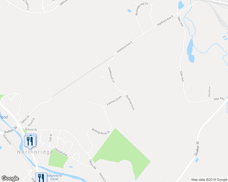 map of restaurants, bars, coffee shops, grocery stores, and more near 91 Fairway Drive in Northbridge