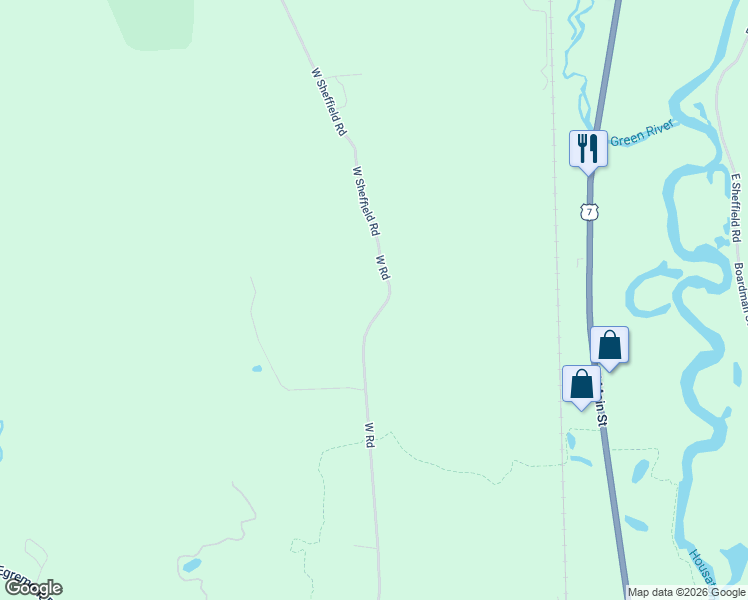 map of restaurants, bars, coffee shops, grocery stores, and more near 905 West Road in Great Barrington