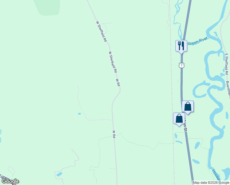 map of restaurants, bars, coffee shops, grocery stores, and more near 905 West Road in Great Barrington
