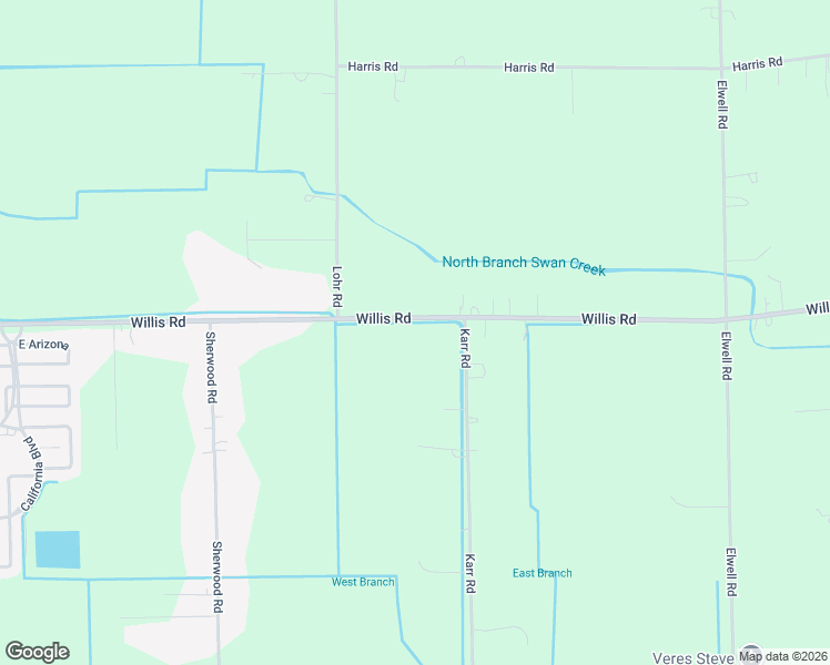map of restaurants, bars, coffee shops, grocery stores, and more near 48601 Willis Road in Belleville