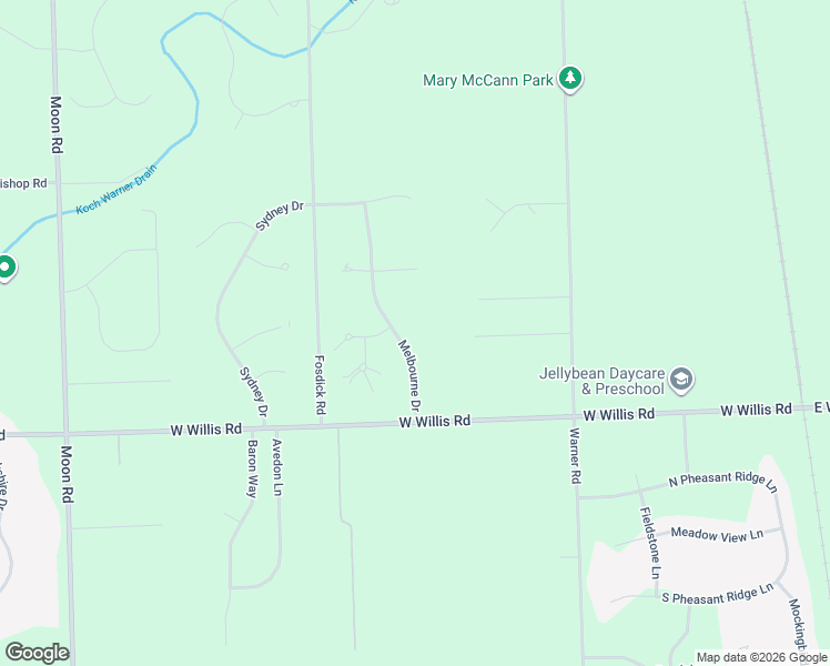 map of restaurants, bars, coffee shops, grocery stores, and more near 8891 Melbourne Drive in Saline