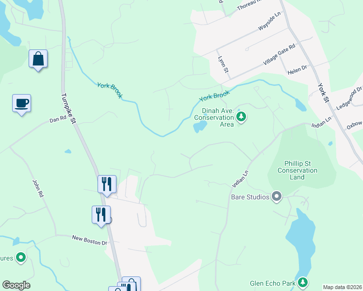 map of restaurants, bars, coffee shops, grocery stores, and more near 15 Dalebrook Court in Canton