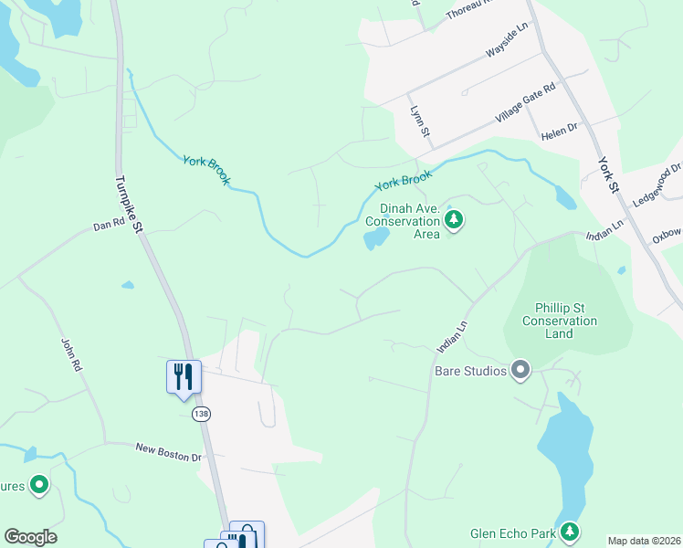 map of restaurants, bars, coffee shops, grocery stores, and more near 15 Dalebrook Court in Canton