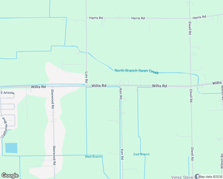 map of restaurants, bars, coffee shops, grocery stores, and more near 48601 Willis Road in Belleville