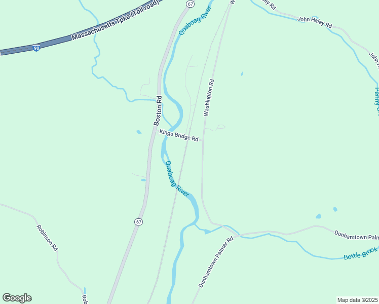 map of restaurants, bars, coffee shops, grocery stores, and more near 17 Kings Bridge Road in Brimfield