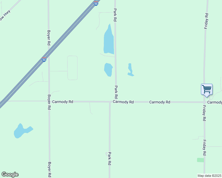 map of restaurants, bars, coffee shops, grocery stores, and more near 2576 Park Road in Coloma