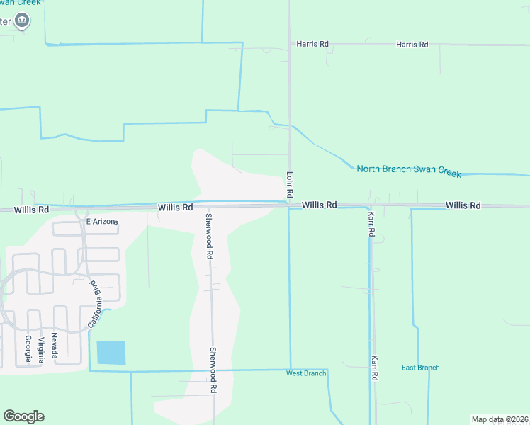 map of restaurants, bars, coffee shops, grocery stores, and more near 49025 Willis Road in Belleville
