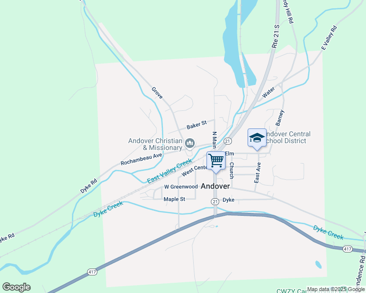 map of restaurants, bars, coffee shops, grocery stores, and more near 2 Harmon in Andover