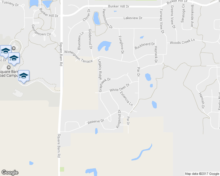 map of restaurants, bars, coffee shops, grocery stores, and more near 3690 White Deer Drive in Algonquin