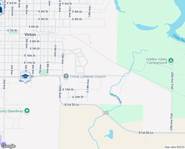 map of restaurants, bars, coffee shops, grocery stores, and more near in Vinton
