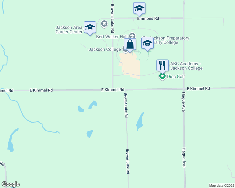map of restaurants, bars, coffee shops, grocery stores, and more near 1993 East Kimmel Road in Jackson