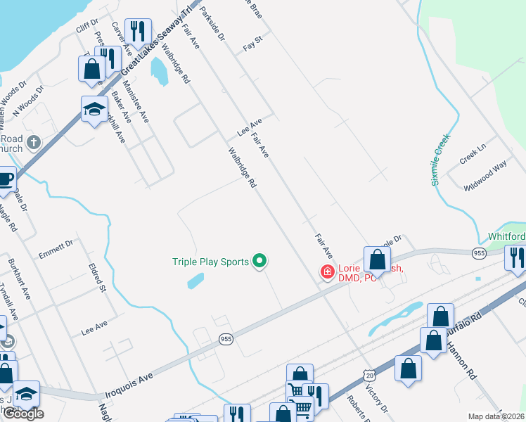 map of restaurants, bars, coffee shops, grocery stores, and more near 831 33 Walbridge Rd in Erie