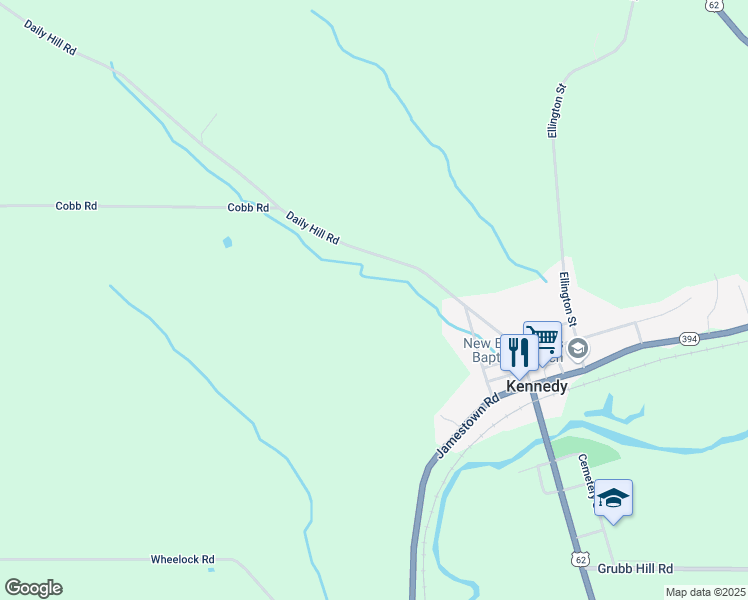 map of restaurants, bars, coffee shops, grocery stores, and more near 3621 Langdon Street in Kennedy