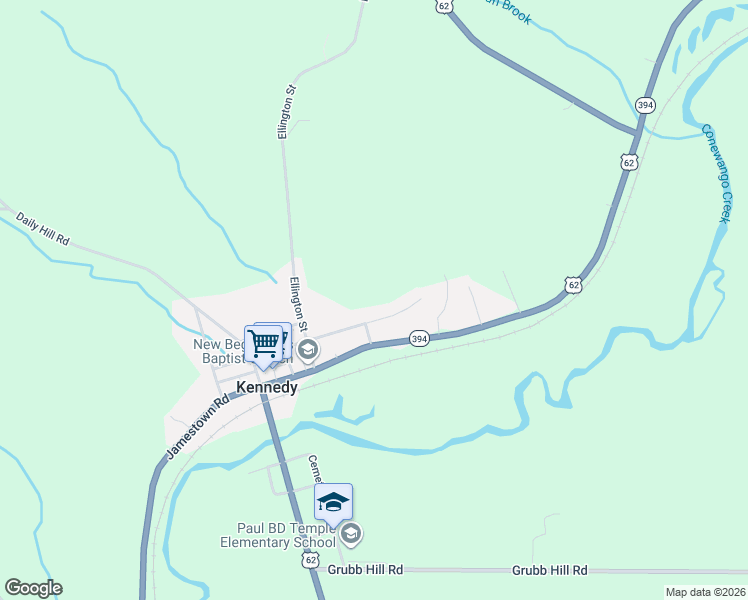 map of restaurants, bars, coffee shops, grocery stores, and more near 600 2nd Street in Kennedy