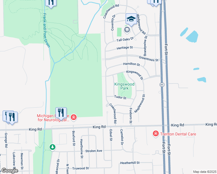 map of restaurants, bars, coffee shops, grocery stores, and more near 20144 Coachwood Road in Riverview