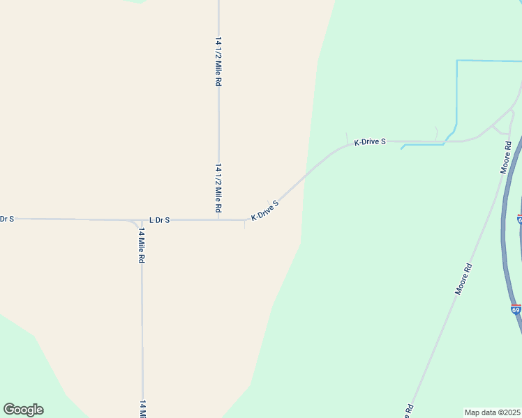map of restaurants, bars, coffee shops, grocery stores, and more near 14673 L Drive South in Tekonsha