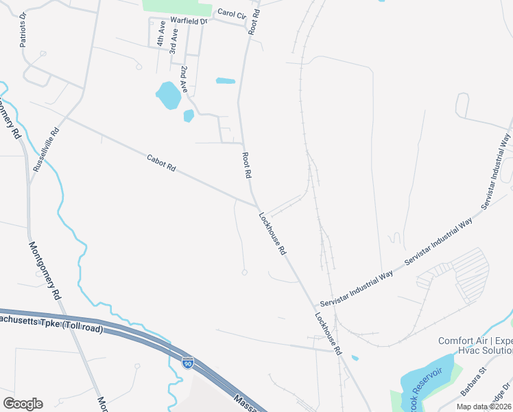 map of restaurants, bars, coffee shops, grocery stores, and more near 0 Root Road in Westfield