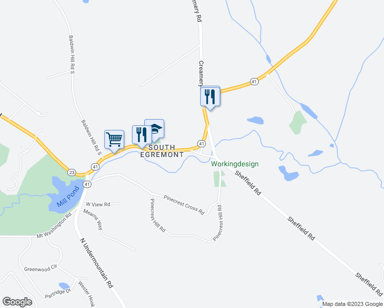 map of restaurants, bars, coffee shops, grocery stores, and more near Sheffield Egremont Rd in Egremont