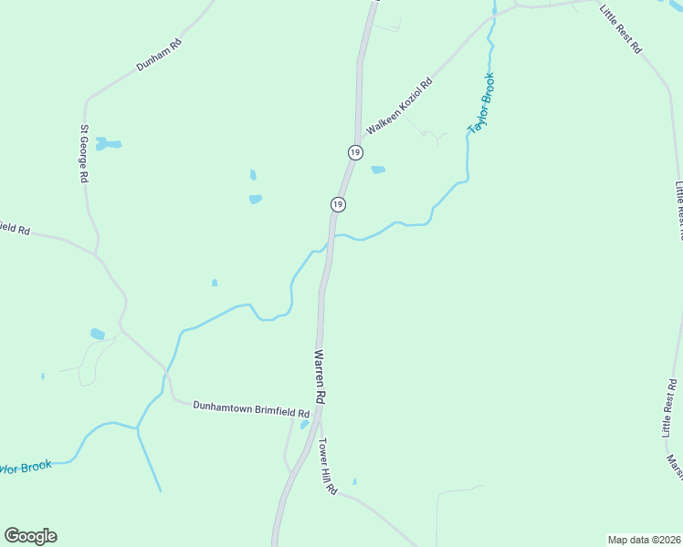 map of restaurants, bars, coffee shops, grocery stores, and more near 290 Warren Road in Brimfield