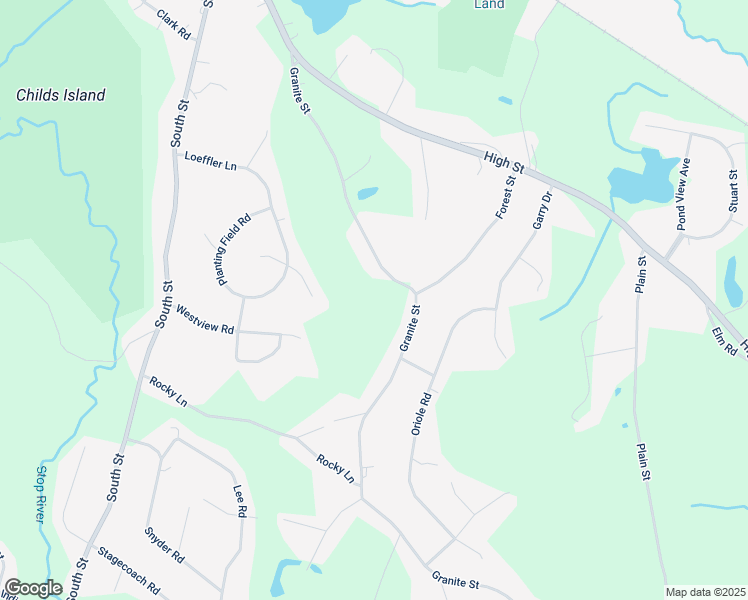 map of restaurants, bars, coffee shops, grocery stores, and more near 59 Granite Street in Medfield