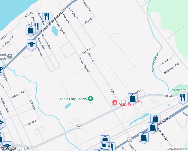 map of restaurants, bars, coffee shops, grocery stores, and more near 831 33 Walbridge Rd in Erie