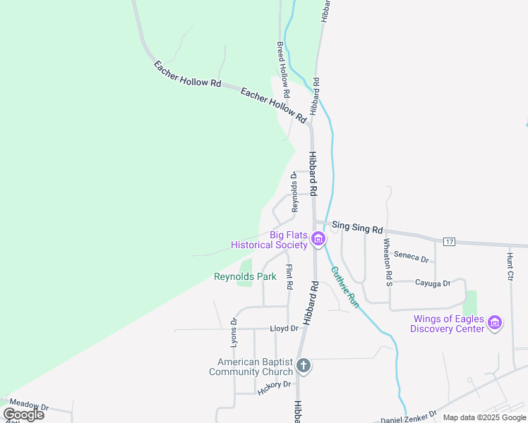 map of restaurants, bars, coffee shops, grocery stores, and more near 9 Sunnydell Circle in Horseheads