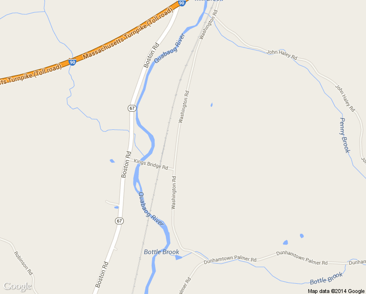 map of restaurants, bars, coffee shops, grocery stores, and more near 64 Washington Road in Brimfield