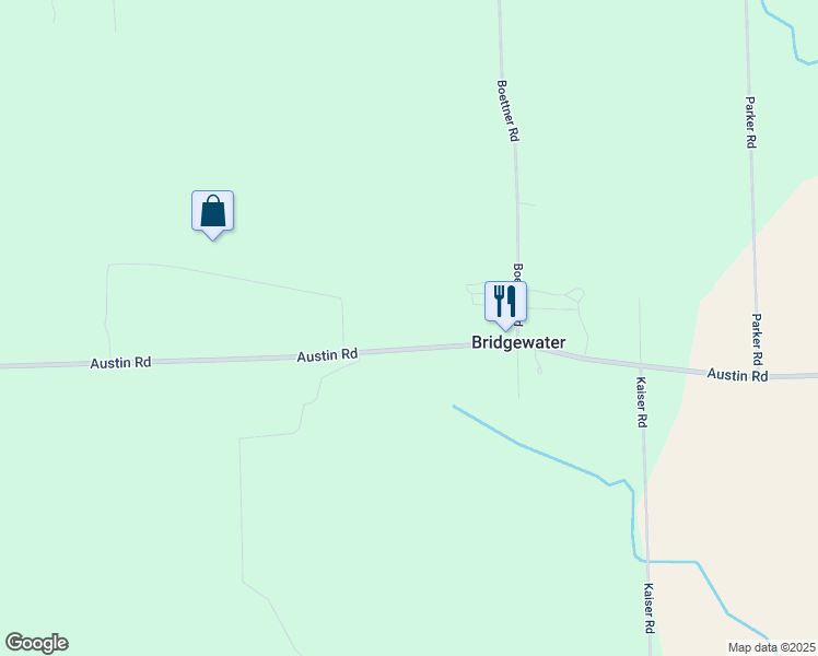 map of restaurants, bars, coffee shops, grocery stores, and more near 9234 Austin Road in Saline