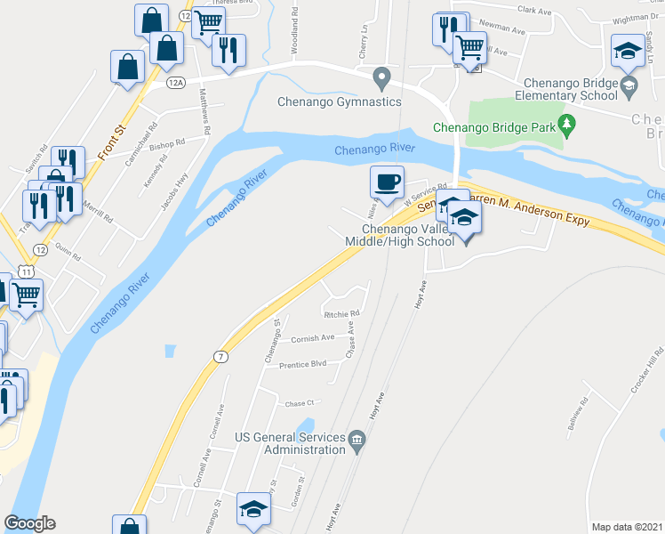 map of restaurants, bars, coffee shops, grocery stores, and more near in 