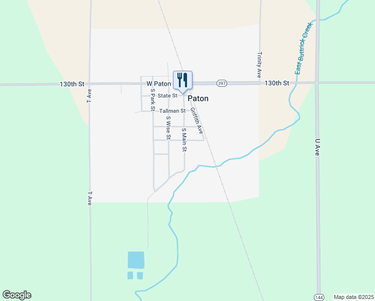 map of restaurants, bars, coffee shops, grocery stores, and more near 504 South Main Street in Paton