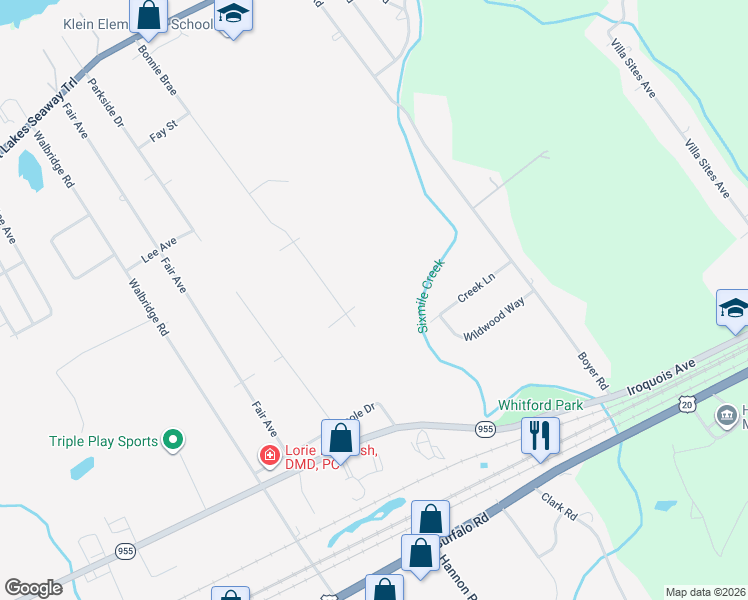 map of restaurants, bars, coffee shops, grocery stores, and more near 5214 Birwood Dr in Erie