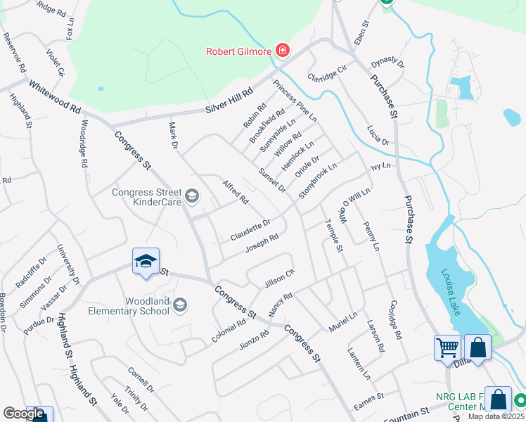 map of restaurants, bars, coffee shops, grocery stores, and more near 7 Alfred Road in Milford