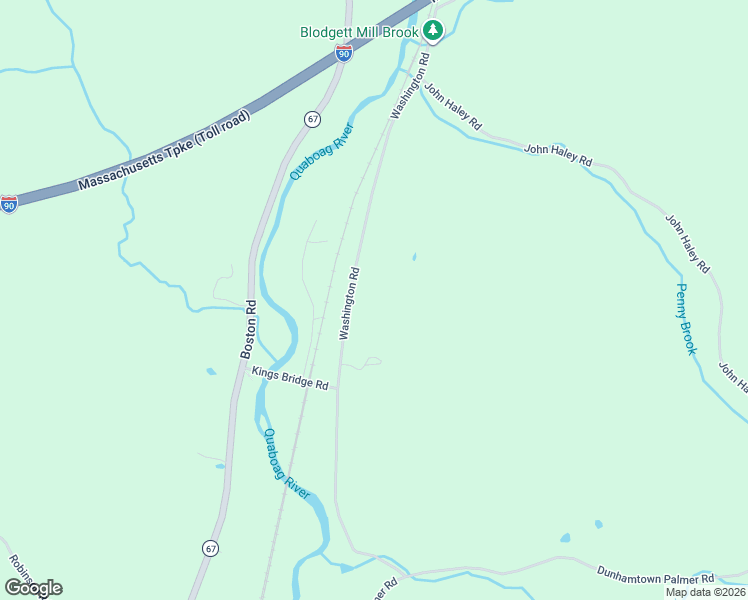 map of restaurants, bars, coffee shops, grocery stores, and more near 64 Washington Road in Brimfield