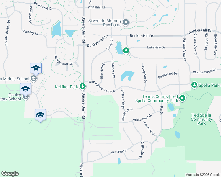 map of restaurants, bars, coffee shops, grocery stores, and more near 3720 Wintergreen Terrace in Algonquin