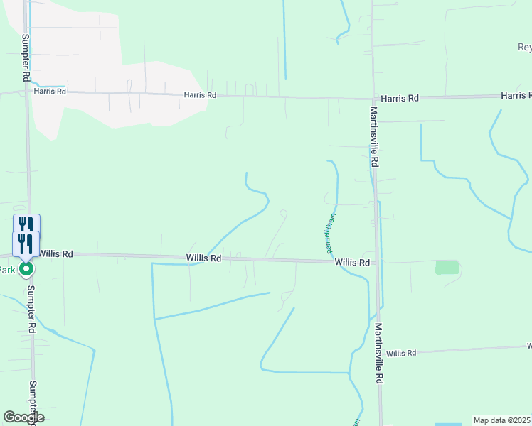 map of restaurants, bars, coffee shops, grocery stores, and more near 44020 Willis Road in Belleville