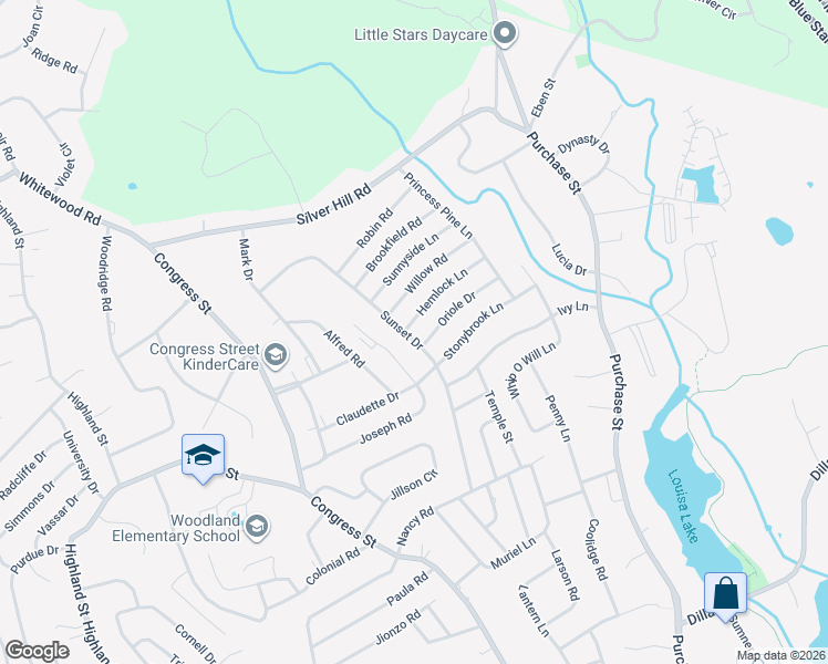 map of restaurants, bars, coffee shops, grocery stores, and more near 31 Sunset Drive in Milford