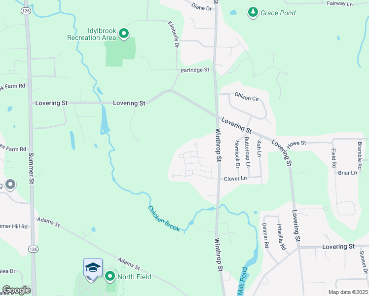 map of restaurants, bars, coffee shops, grocery stores, and more near 4 Fieldstone Drive in Medway