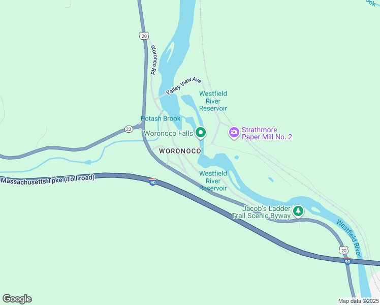 map of restaurants, bars, coffee shops, grocery stores, and more near 20 Bridge Street in Russell