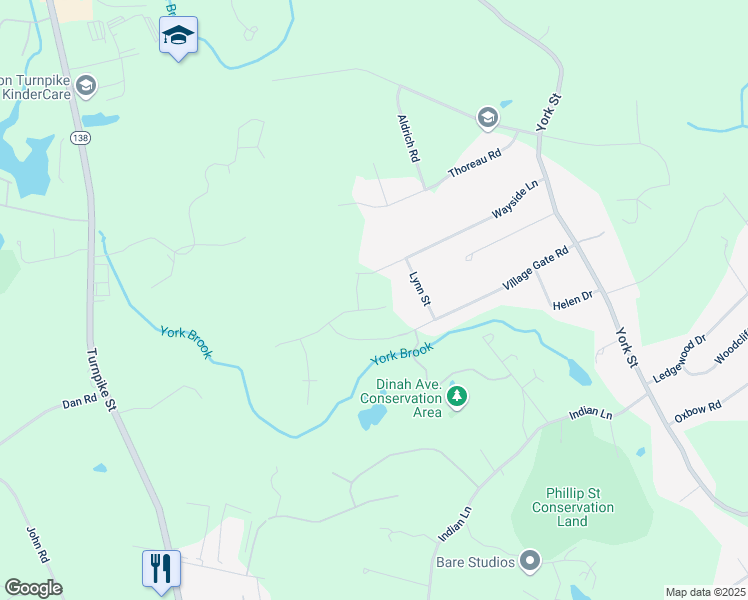 map of restaurants, bars, coffee shops, grocery stores, and more near 10 Balancing Rock Road in Canton